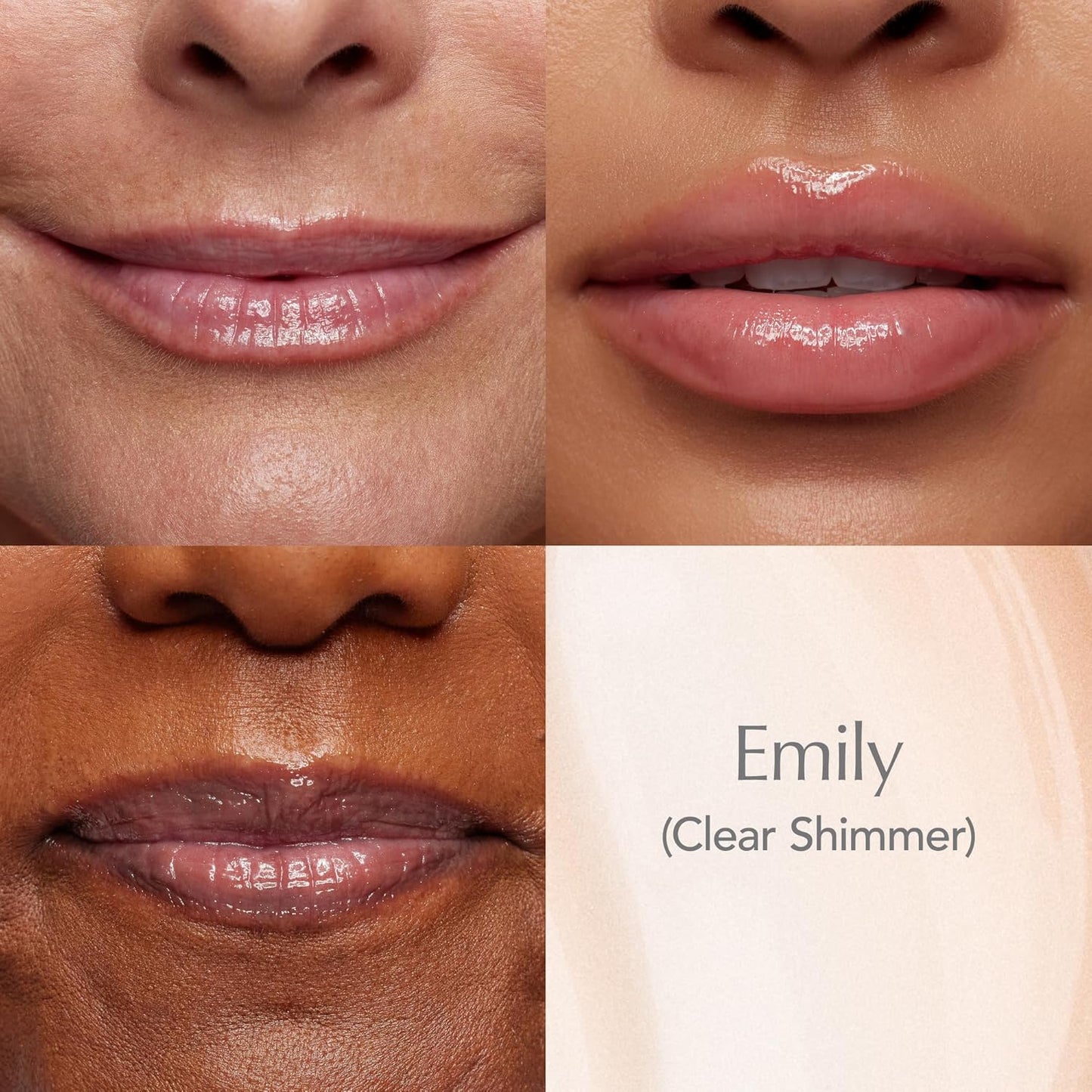 Thrive Causemetics Sheer Strength Lip Plumping Peptide Gloss, Lip Plumper with Vitamin E, Peptides, Plumps, Smooths & Hydrates Lips, High Shine, Vegan & Cruelty Free, Emily (Clear Shimmer)