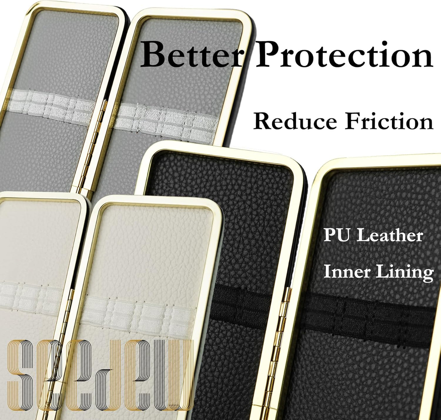 Lash Tweezers Organizer, Eyelash Extension Tweezers Bag, Soft PU Leather 8 Positions Rounded Corners Portable, Individual Storage Case Box for Tweezers, Makeup Brush, Slender Small Tools(Black)