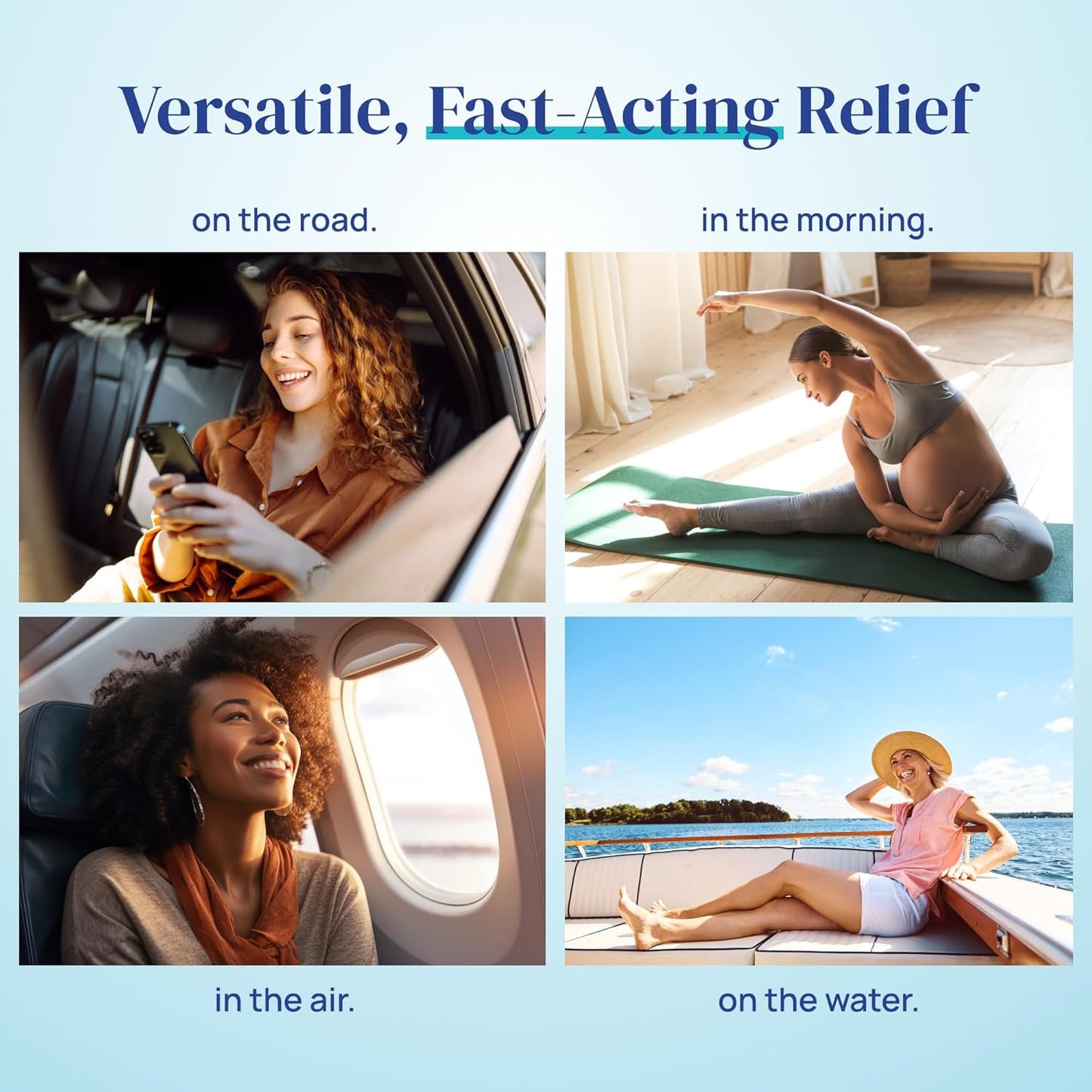 Nausea Relief Inhaler - Take Control of Motion Sickness, Morning Sickness, Medication, Stress - Fast, Natural, Drug-Free, Non-Drowsy & Portable Travel Essential - Pack of 2 Inhalers