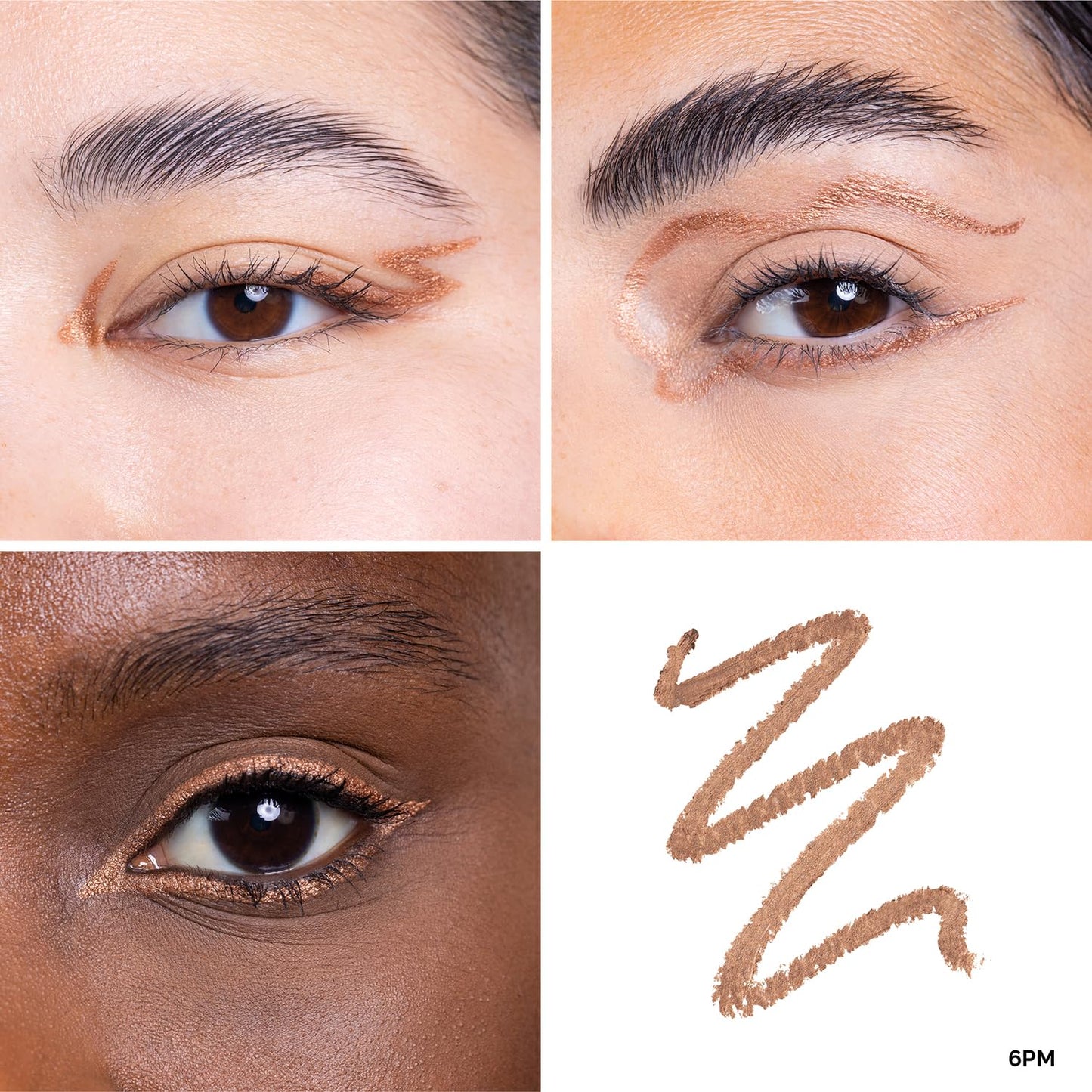 OFIR Waterproof Eye Pencil | Vegan, Cruelty-Free & Smudge-Proof | Creamy Gel Formula for Smooth Application | Long-Lasting, Full-Coverage, Precise Eyeliner Pencil (6PM - Warm Pearlescent Bronze)