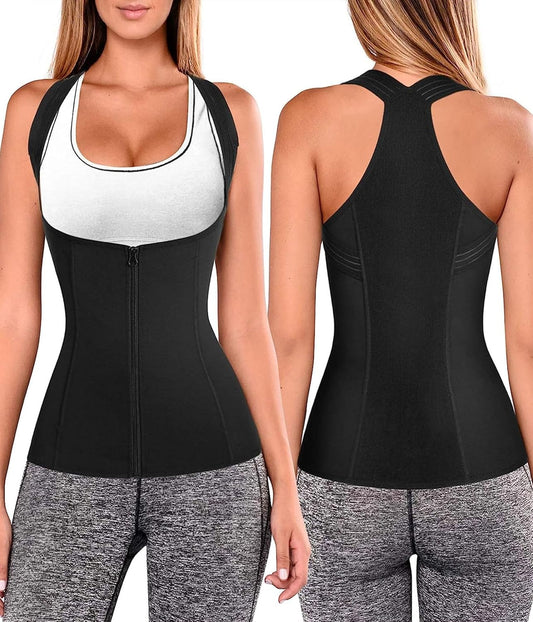 URSEXYLY Women Back Braces Posture Corrector Waist Trainer Vest Tummy Control Body Shaper for Spinal Neck Shoulder and Upper Back Support (2XL, Black)
