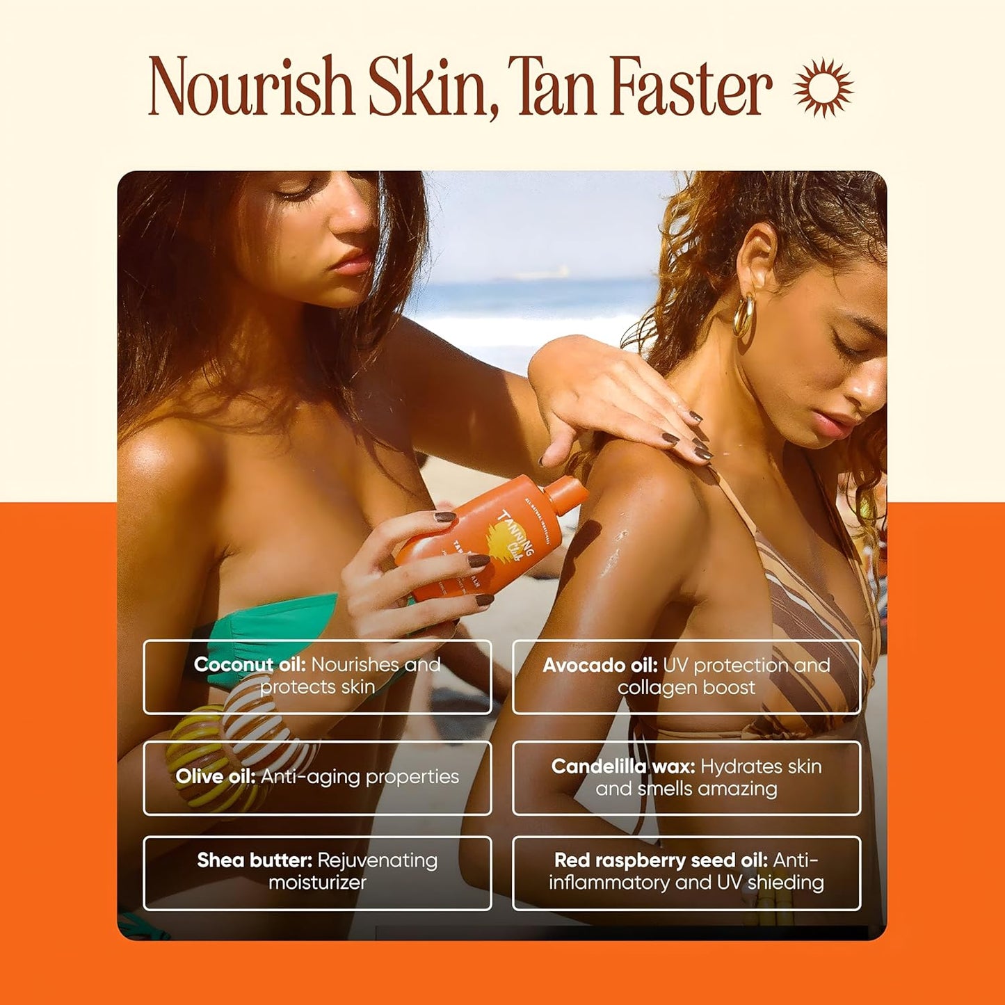 Royal Tanning Balm - Hydrating Gel with Jojoba and Coconut Oil - Botanical Outdoor Sunscreen - 150 ml