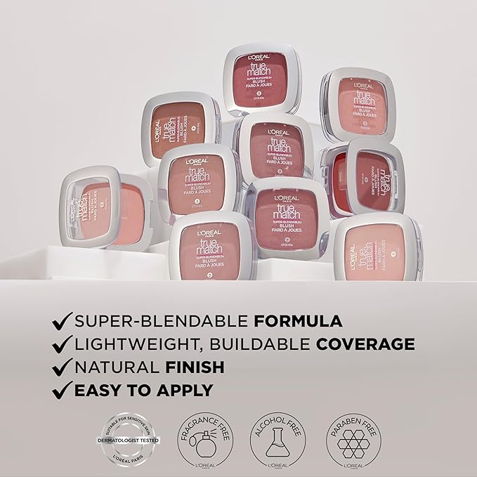 L'Oreal Paris True Match Super-Blendable Powder Blush, Subtle Sable, 0.21 Oz (Packaging May Vary)