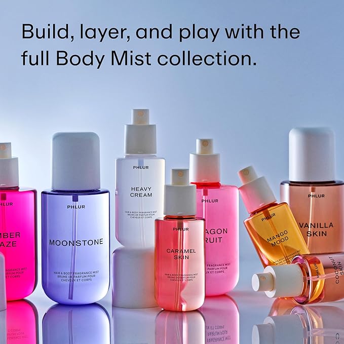 PHLUR Coconut Skin Body Mist - Hair & Body Mist Fragrance - Coconut Body Spray with Caramel, White Florals, Sandalwood & Amber (8 Fl Oz)