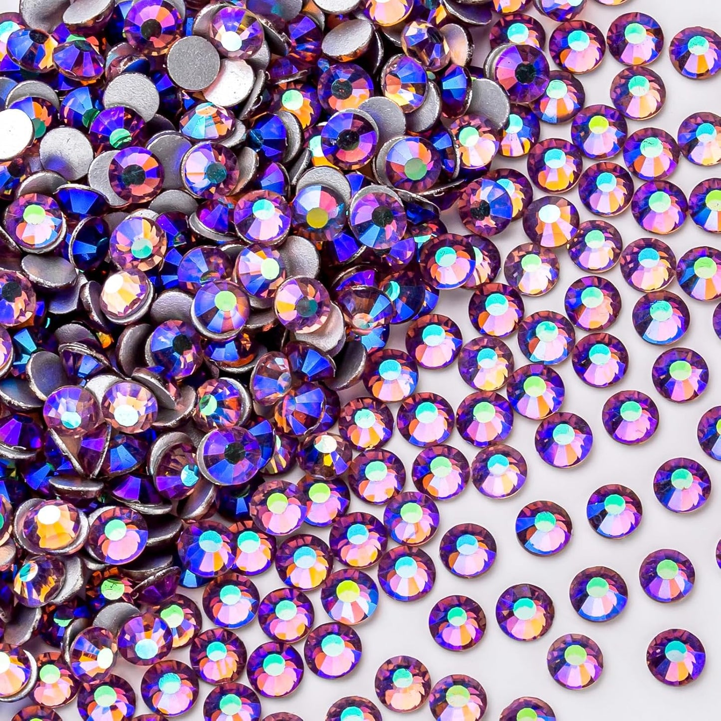 1440Pcs Light-Purple Ab Crystal Rhinestones,Glass Flatback Rhinestones Gemstones for Nail Face Makeup Art Crafts Clothes Decoration (SS20,4.8mm,Light-Purple Ab)