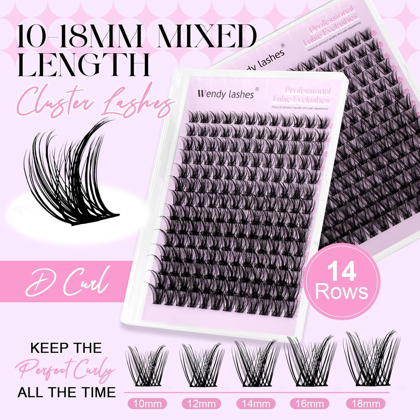 Individual Lashes DIY Matte Black Lashes Cluster Nature Eyelash Extensions Cluster Eyelashes,LC02,10-18mm