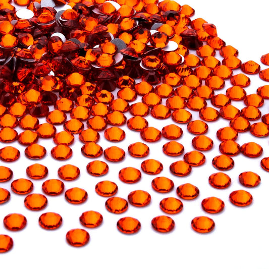 1440Pcs Orange Crystal Rhinestones,Glass Flatback Rhinestones Gemstones for Nail Face Makeup Art Crafts Clothes Decoration - (SS16,4.0mm,Orange)