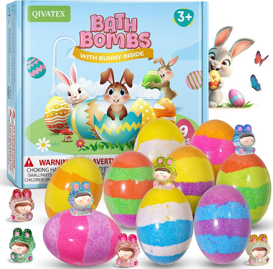 Bath Bombs with Toys Inside, Natural & Organic Kids Bath Bombs, Bubble Bath Kids, Perfect Birthday Gifts Set for Kid Boys and Girls Ages 3+