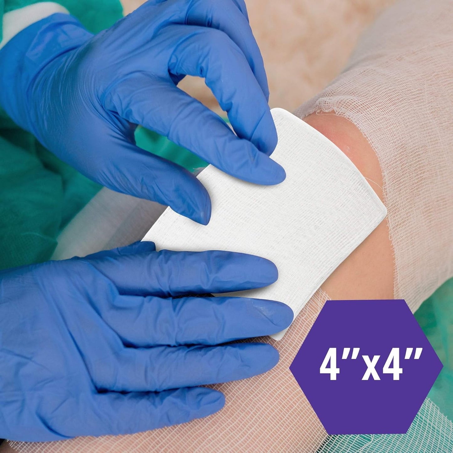 MED PRIDE All Cotton Non-Stick Bandage Supplies 4x4in Premium Quality Surgical Sponges 200 Pack 4'' x 4'', 16 ply–Gauze Pads Non sterile -First Aid Wound Care Dressing Sponge –Woven Medical Nonstick