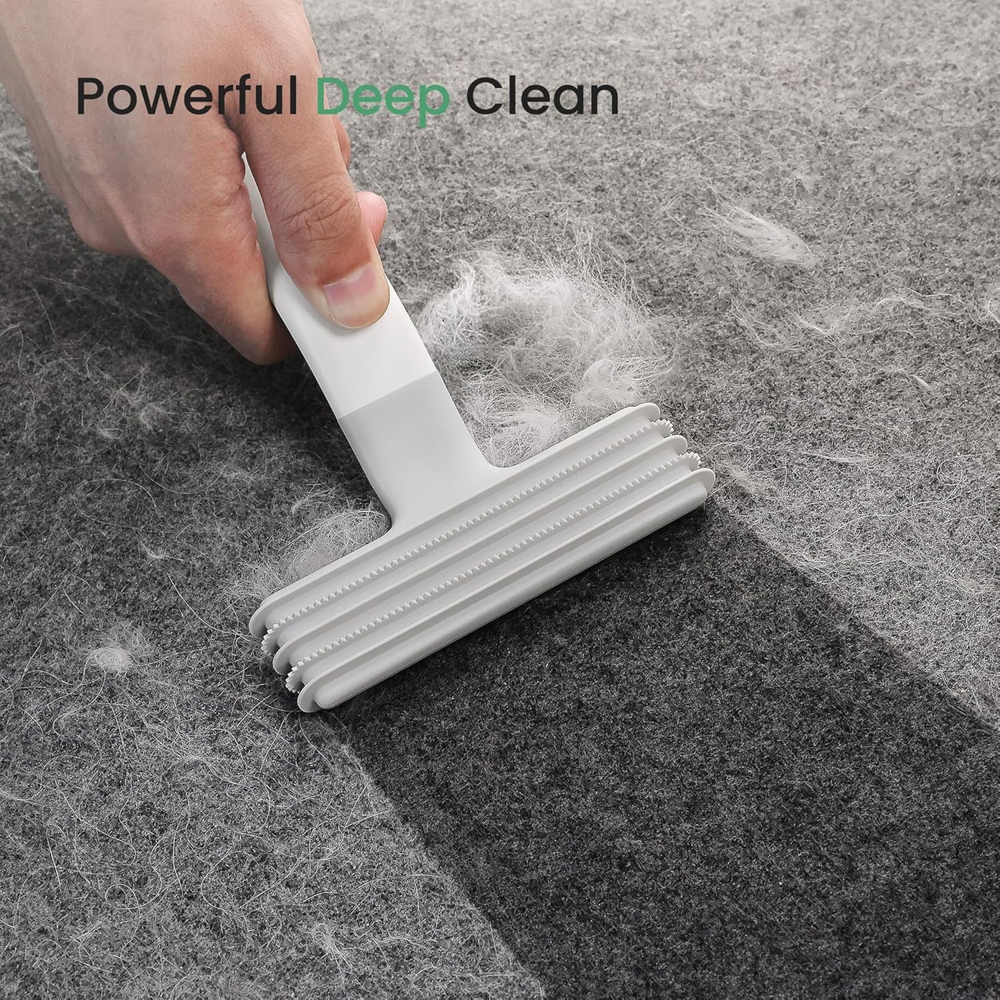 dancemoon Layer Brush Pet Hair Removal Tool for Raking up Embedded Hair and Debris, Reusable Fabric-Friendly Cat and Dog Hair Remover for Couch, Car, Rug, Cat Tree and Others