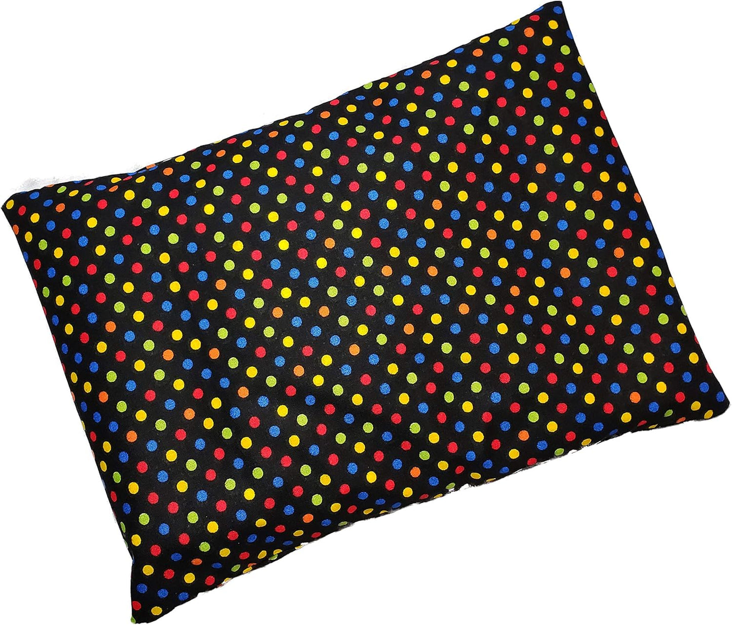 Microwavable Corn Filled Heating Pad and Cold Pack/Washable 100% Cotton Cover (Polka Dot - Multi Color, 7.5in W x 11in L)