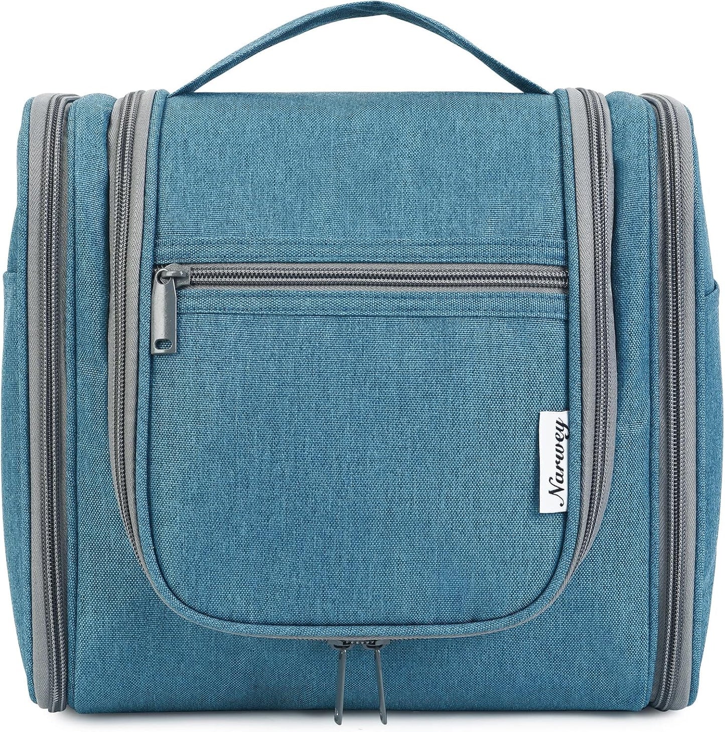 Narwey Hanging Toiletry Bag for Women Travel Makeup Bag Organizer Toiletries Bag Men for Cosmetics Essentials Accessories (Large, Navy Blue)