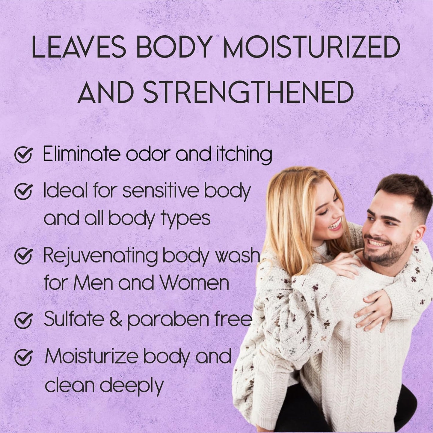 AnatoliaDaphne Lavender Body Wash and Shower Gel with Vitamin E for Jock Itch, Eczema, Ringworm, Body Odor, Body Wash Women & Men with Added Body Oils, LARGE 20.2 FL Oz Bottle.