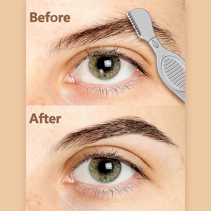 Mudder 28 Pcs Eyebrow Razor Knife Shaver Trimmer Shaver Multipurpose Exfoliating Tool Facial Hair Removal for Women Valentine Gift Giving(Gray)