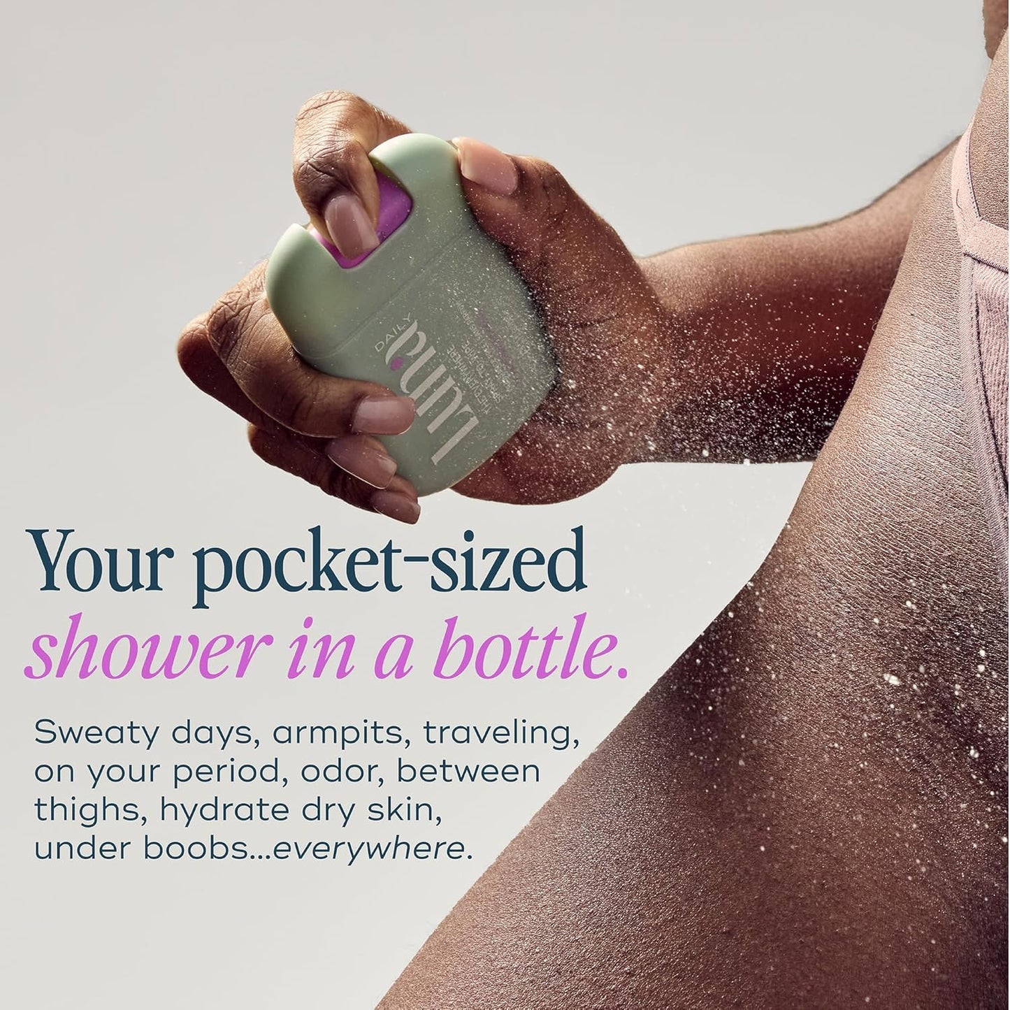 Luna Daily Body Cleansing Spray | Unscented pH-Balanced Feminine & Body Mist | Hydrating & Gentle for Intimate Hygiene, Underarms & Private Parts | Travel Essential for Women, Gym & Daily Care, 30ml