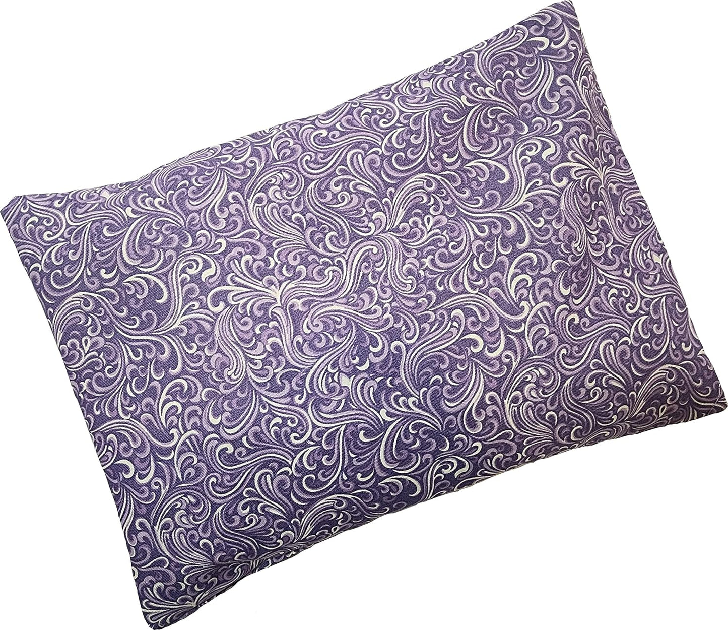 Microwavable Corn Filled Heating Pad and Cold Pack/Washable 100% Cotton Cover (Breezy - Lavender, 7.5in W x 11in L)