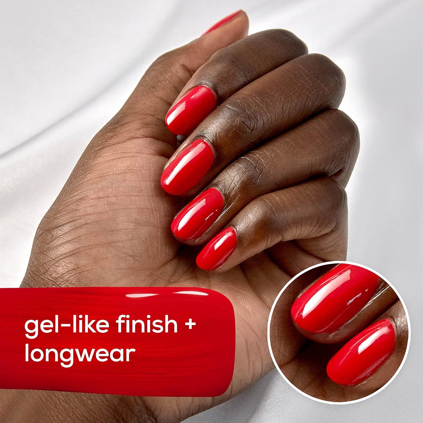 essie Gel Couture Longwear Nail Polish Set, Red Nail Polish, Put in the Patchwork + Gel-like Shiny Top Coat 0.46 fl oz each