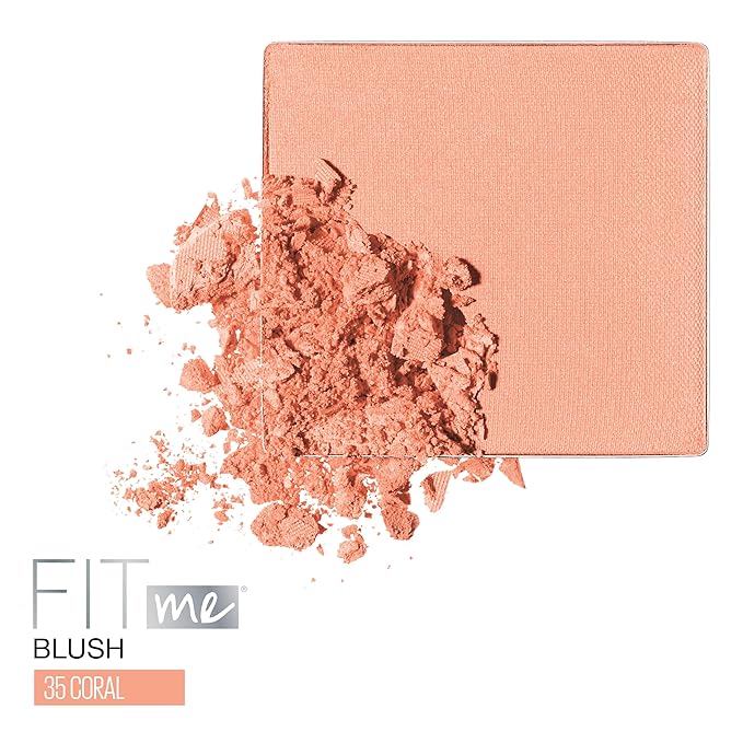 Maybelline Fit Me Blush, Lightweight, Smooth, Blendable, Long-lasting All-Day Face Enhancing Makeup Color, Coral, 1 Count