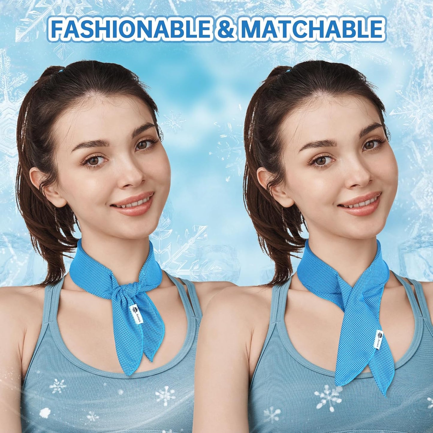 Cooling Neck Wraps with Reusable Gel Ice Pack, Soft Summer Neck Cooler for Golf, Tennis, Outdoor Activities 2 Packs