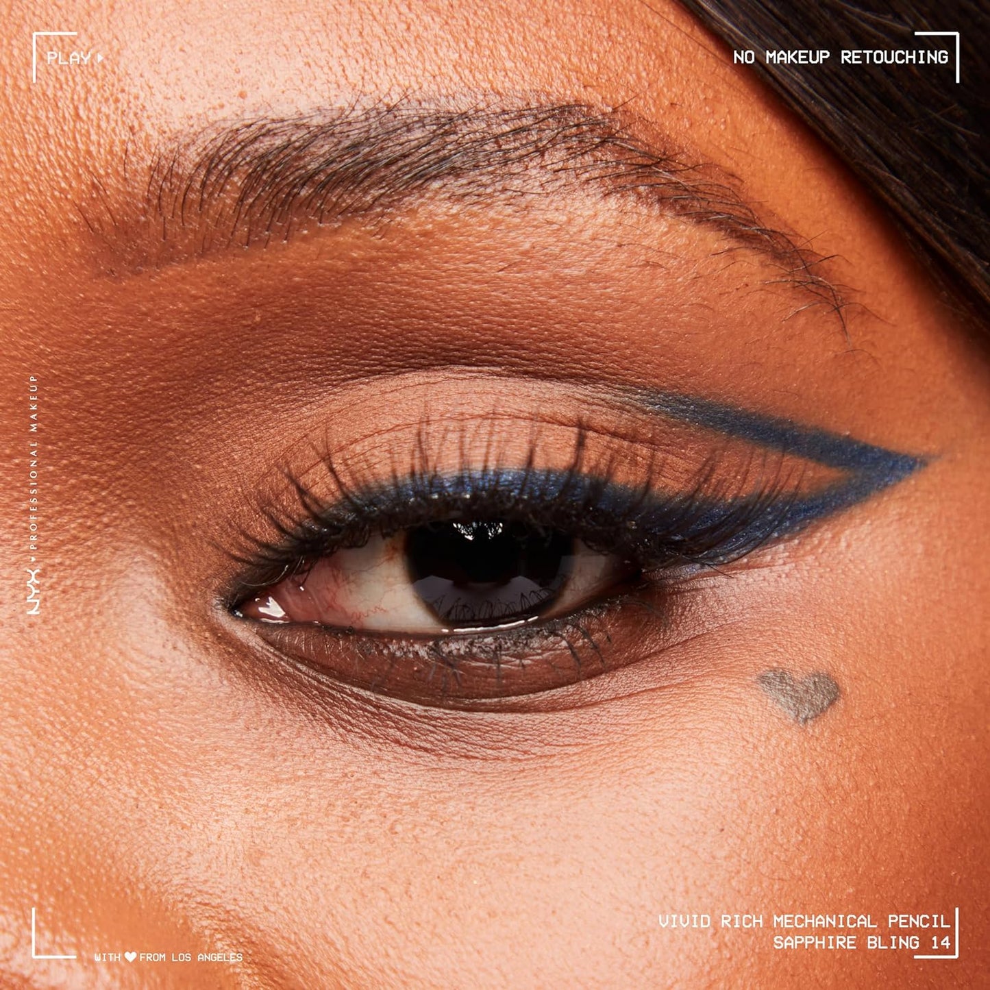 NYX PROFESSIONAL MAKEUP Mechanical Eye Pencil, Vivid Rich Mechanical, Creamy Retractable Eyeliner - Sapphire Bling, Deep Blue Eyeliner