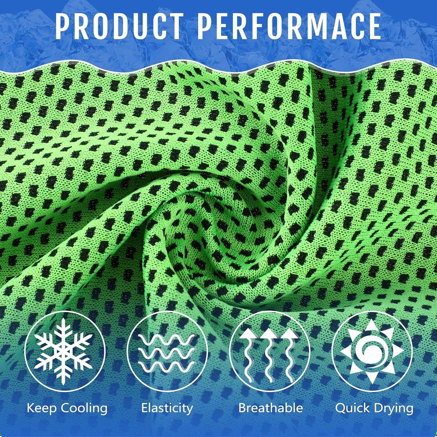 Hosuly 30 Pack Cooling Towels, 40"x12" Ice Breathable Soft Chilly Sweat Rag Microfiber Workout Rags for Gym Cooling Towels for Neck and Face for Yoga Golf Sport Running