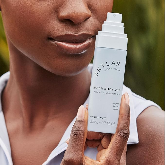 Skylar Coconut Cove Hair & Body Mist | Hypoallergenic & Clean Fragrance | Vegan, Cruelty Free, and Safe For Sensitive Skin | 80 ML, 2.7 Fl Oz
