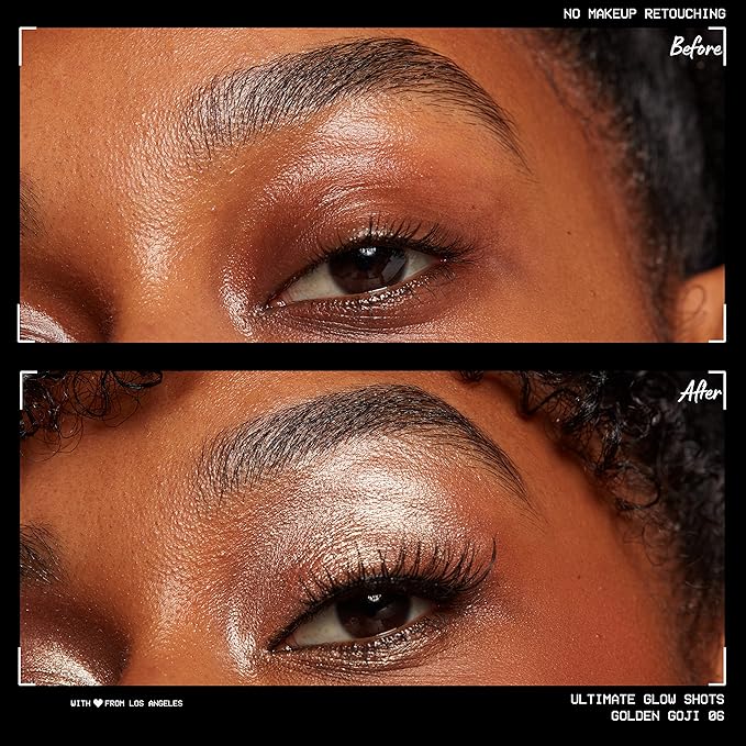 NYX PROFESSIONAL MAKEUP Ultimate Glow Shots, Liquid Eyeshadow, Long-Lasting Shimmer Eye Shadow with Vitamin C - Golden Goji