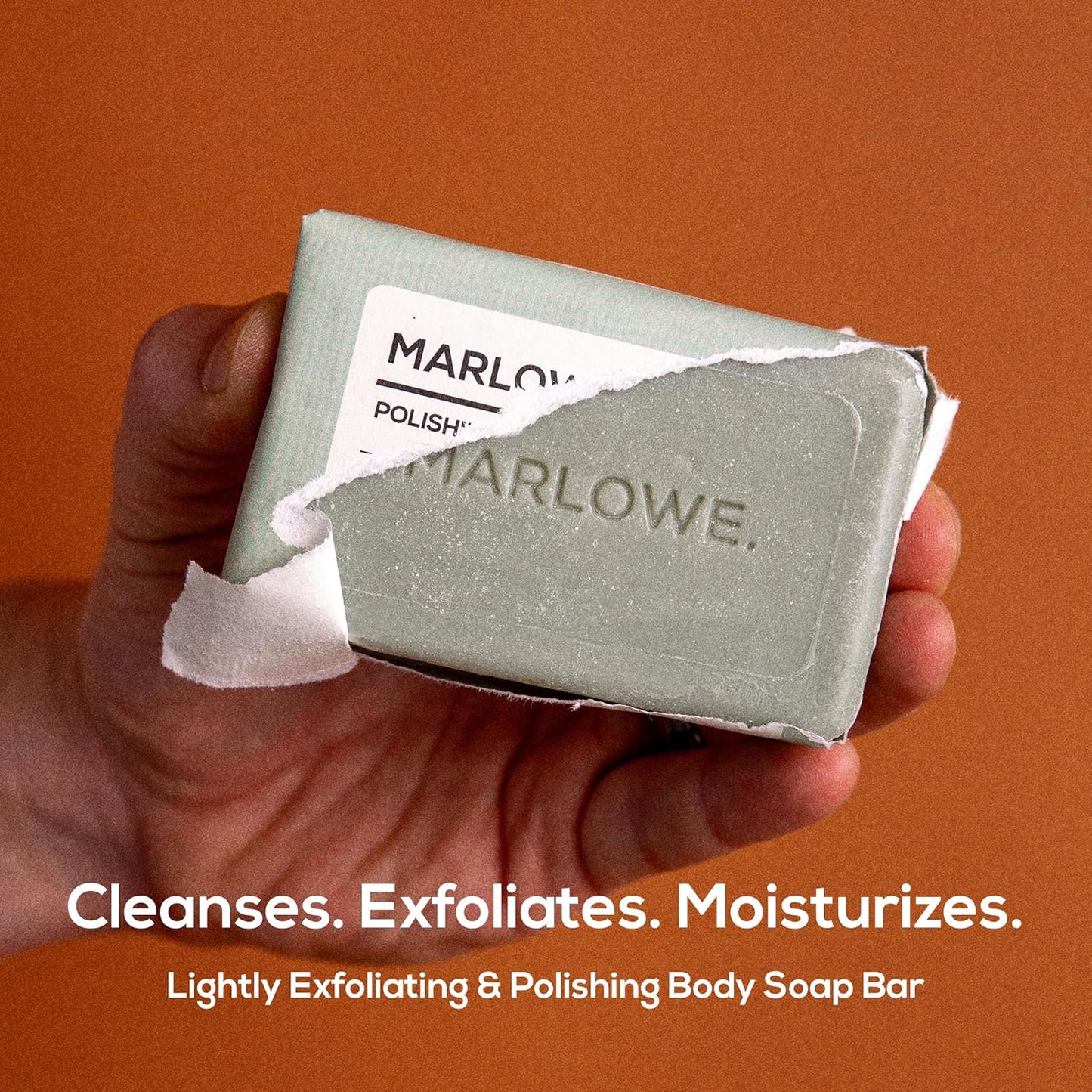MARLOWE. No. 108 Lightly Exfoliating Soap Bar, 7oz (6 Bars) Polishing, Moisturizing & Cleansing Bar Soap for Men, Made with Natural Ingredients