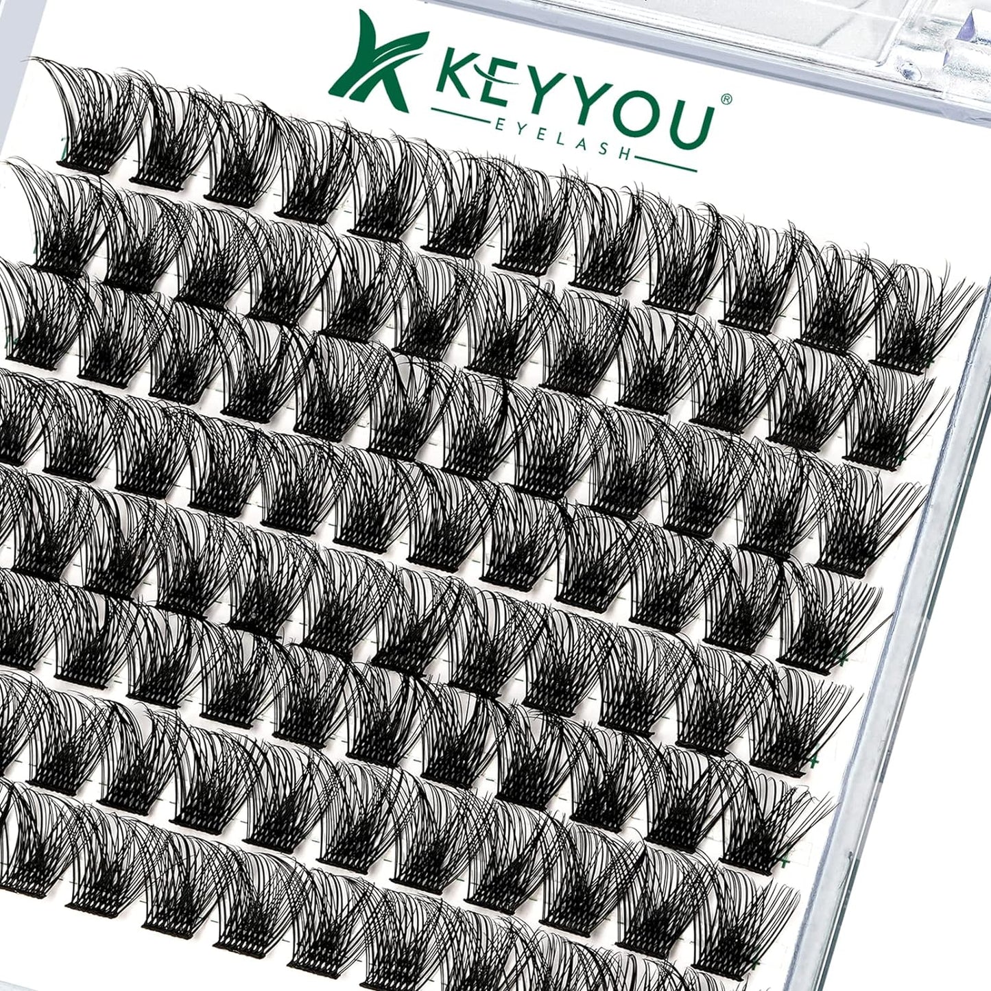 Lash Clusters 96pcs Individual Lashes Y03 D Curl 14mm Cluster Lashes KEYYOU Volume Wispy Lash Extension Soft&Comfortable Easy DIY at Home(Y03 D-14mm)