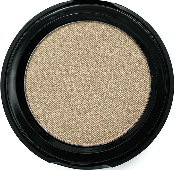 Prosecco White Wine Pale Gold Shimmering Metallic Pressed Powder Single Vegan Eyeshadow; Talc, Paraben & Cruelty Free
