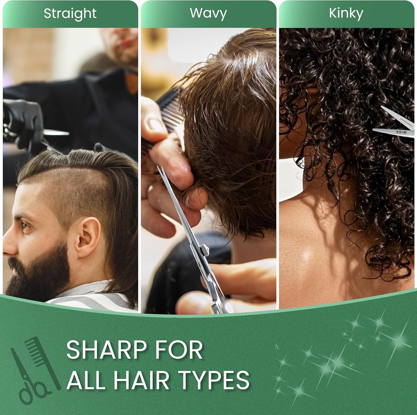 Hair Cutting Scissors Kit – 6.0 Inch Professional Hair Shears - Hairdressing Barber Thinning Scissors for Salon & Home Use