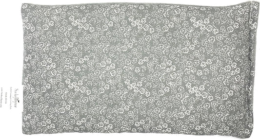 SacksyThyme Microwave Heating Pad for Cramps, Back, Neck, Shoulders, Leg Pain - Reusable Heat Pack, Hot Moist Microwavable Therapy Pack - Unscented Flaxseed Hot Compress Made in USA (Size: 12" x 7")