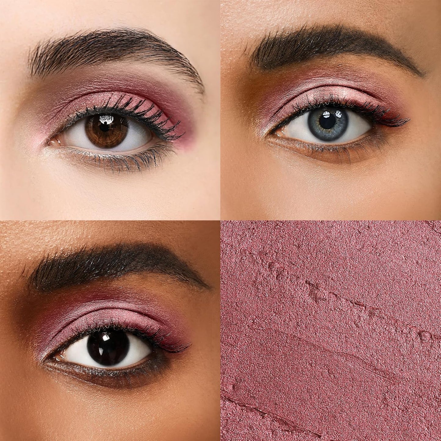 Cream Waterproof Hypoallergenic Eyeshadow Stick, long wear Metallic Glitter Matte Eye Shadow Pencil With Makeup Brush, Eye Brightener, 15 Azalea Shimmer