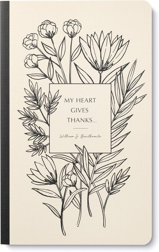 Compendium Softcover Journal - My heart gives thanks… – A Write Now Journal with 128 Lined Pages, 5″W x 8″H