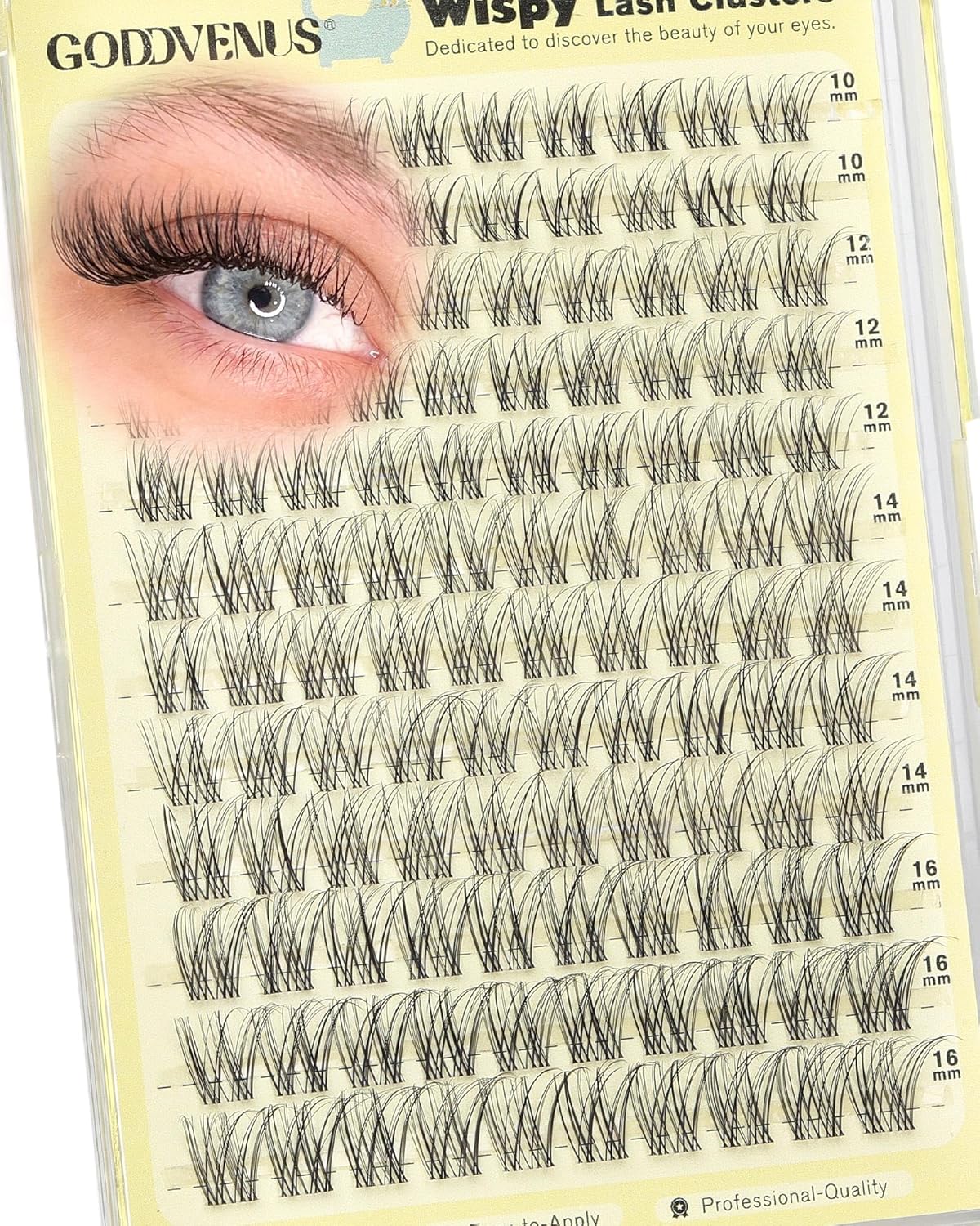 C Curl Wispy Lash Clusters Natural Cluster Eyelash Extensions Waterproof Eyelashes Clusters 10-16mm Clear Band Individual Lashes for DIY Lash Extensions by Goddvenus (120Pcs Soft & weightless)