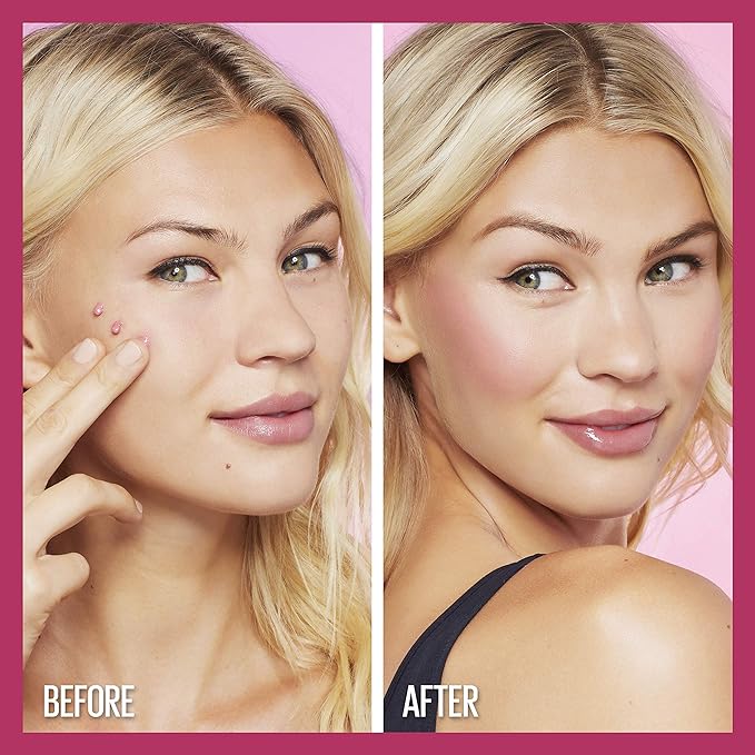 Maybelline Cheek Heat Gel-Cream Blush Makeup, Lightweight, Breathable Feel, Sheer Flush Of Color, Natural-Looking, Dewy Finish, Oil-Free, Nude Burn, 1 Count