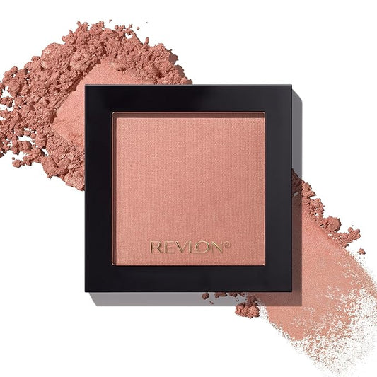 Revlon Powder Blush Face Makeup, High Impact Buildable Color, Lightweight & Smooth Finish, 006 Naughty Nude, 0.17 oz
