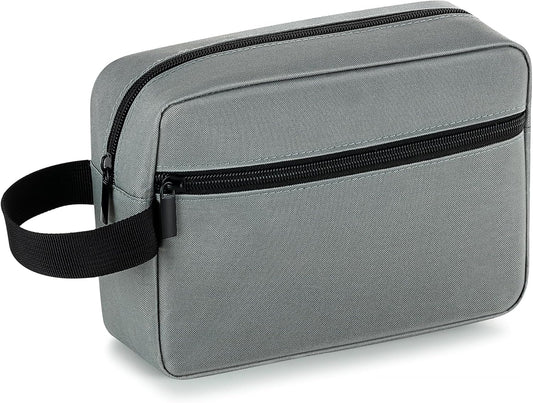 Elviros Travel Toiletry Bag for Women and Men, Lightweight Makeup Bag Hanging Dopp Kit with Shaving Compartment Cosmetic Organizer Small Tool Bag Travel Essentials, Dark Grey