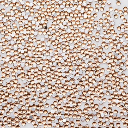 3000Pcs Champagne Crystal Rhinestones,Glass Flatback Rhinestones Mini Gemstones for Nail Face Makeup Art Crafts Clothes Decoration -(SS6,2.0mm,Champagne)