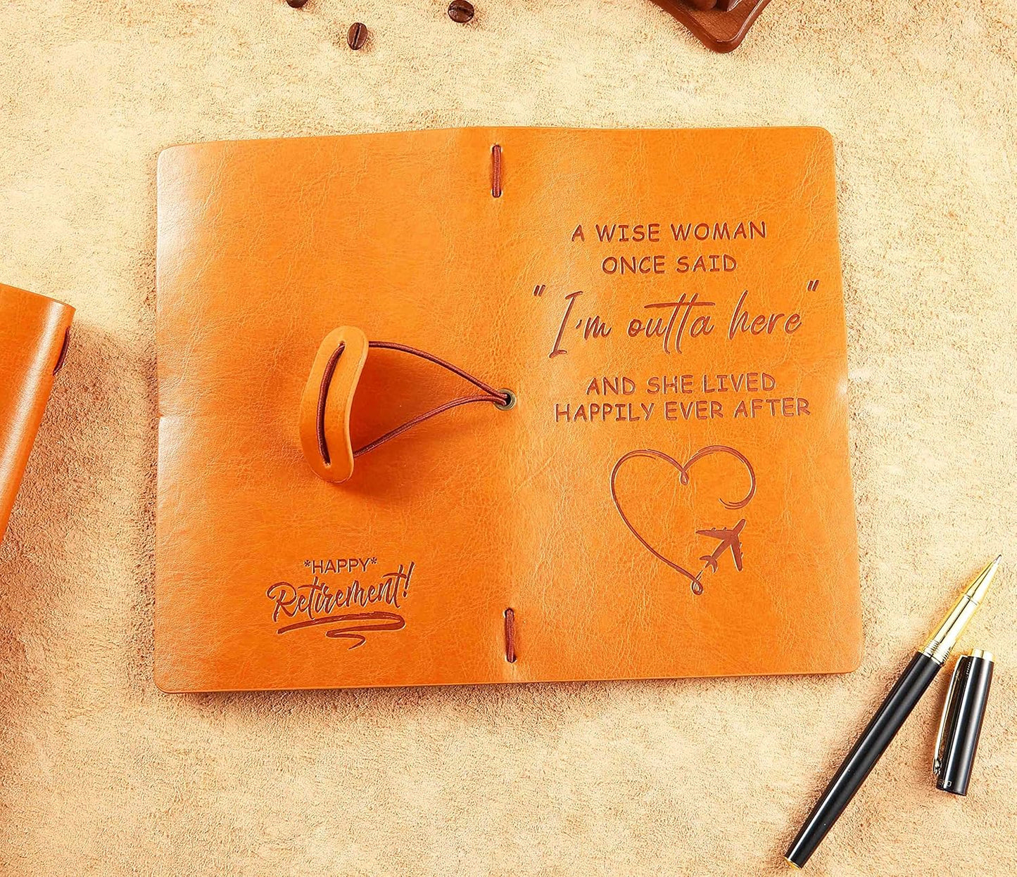 FYSIA Retirement Journal Gift for Women-Retirement Appreciation Gifts for Boss Lady,Co-worker,Best Friends-Refillable Photo Diary Notebook -A Wise Woman Once Said I'm Outta Here-Retired