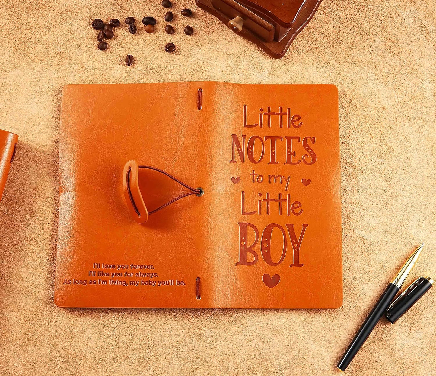 Son Gift-Baby Journal Gift Shower for Son -Little Notes to My Little Son -Baby Son Keepsake-Mother to Son Gift-Refillable Photo Diary Journal-Memory Notebook Gift