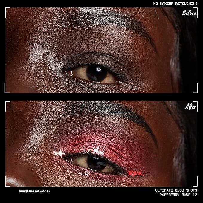 NYX PROFESSIONAL MAKEUP Ultimate Glow Shots, Liquid Eyeshadow, Long-Lasting Shimmer Eye Shadow with Vitamin C - Raspberry Rave