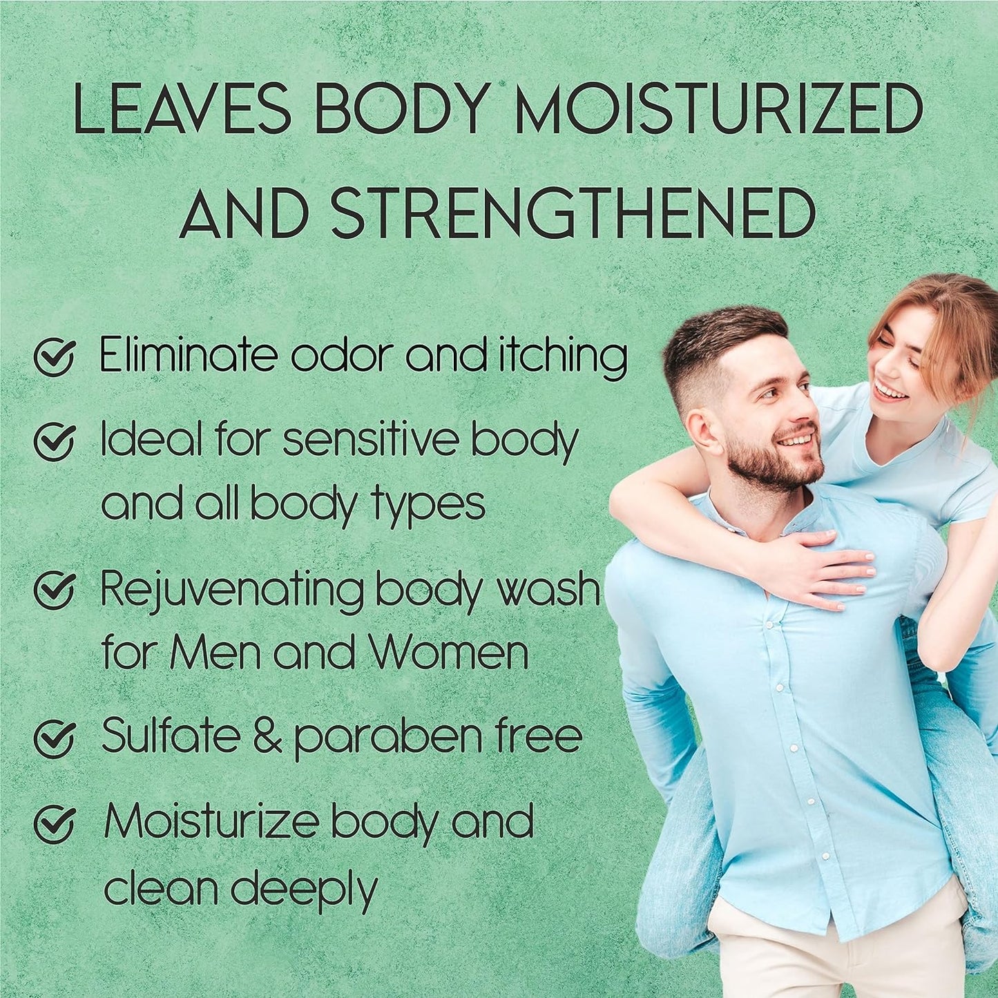 Tea Tree Body Wash with Mint & Shower Gel with Vitamin E for Jock Itch, Eczema, Ringworm, Body Odor, Body Wash Women & Men with Added Body Oils,LARGE 20.2 FL Oz Bottle (Tea Tree Mint, Pack of 2)