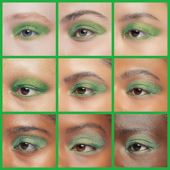 MAKI YIKA Glitter Eyeshadow Green Liquid Multichrome Eyeshadows Long Lasting Metallic Chameleon Eye Shadow Holographic Eye Topper Glitters (#2 Peacock)