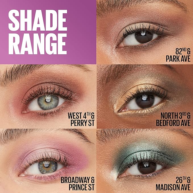 Maybelline New York Shadow Blocks Shadow Blocks Eyeshadow Palette, Stacked Eye Shadow Trio, 82nd & Park Ave, 0.08 oz